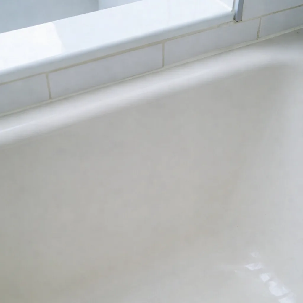 After photo of a repaired bathtub crack